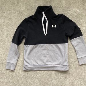 Under Armour gray and black sweatshirt.  Size youth medium.
